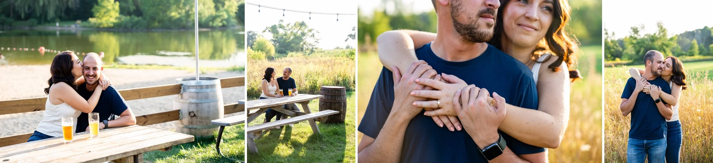 Engagement photos at a brewery, Summer Engagement Photos, Milwaukee Engagement Photographer