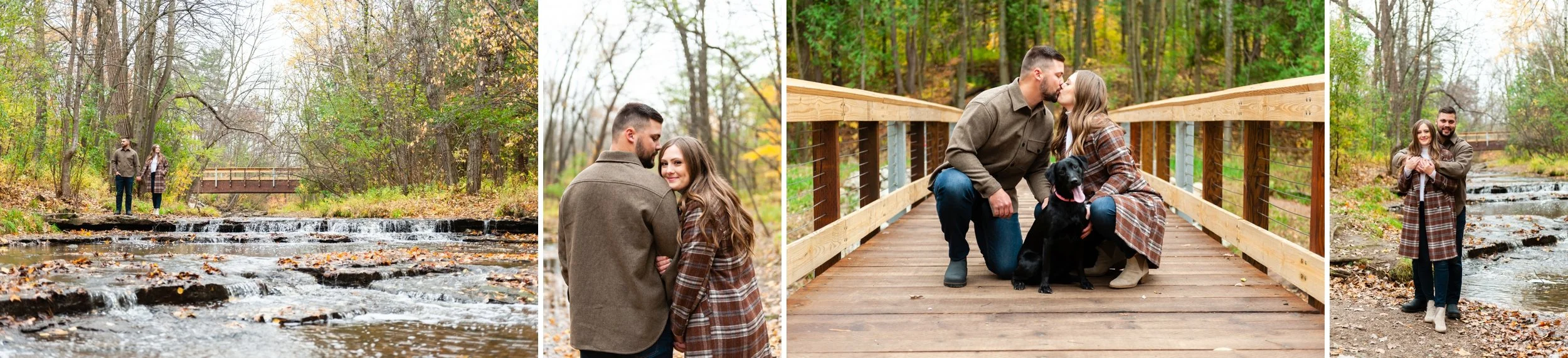 Fall engagement photos at Bairds Creek, Fall engagement outfit ideas