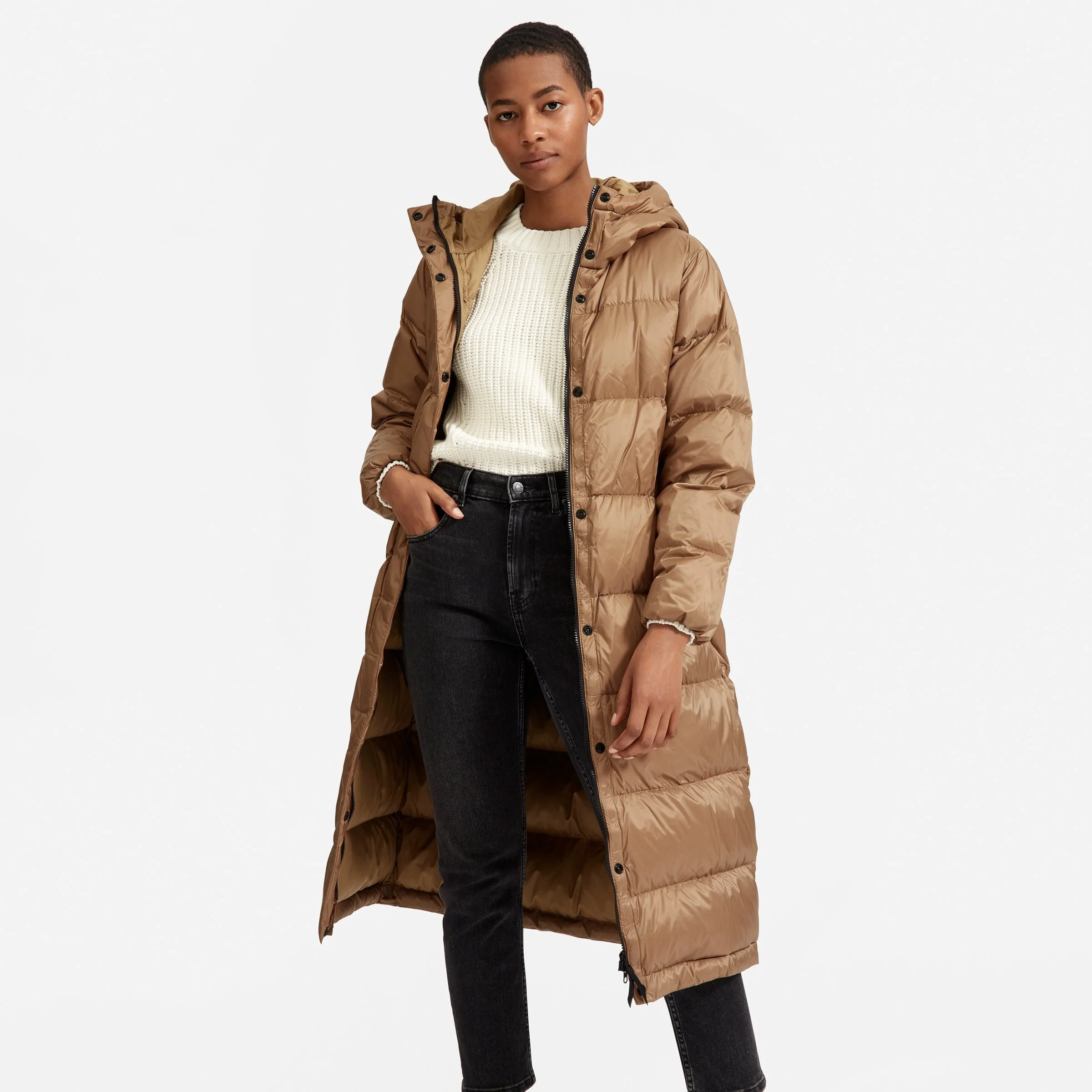Everlane Down Coat In A Bag Trench Coat Everlane Puffer Jacket