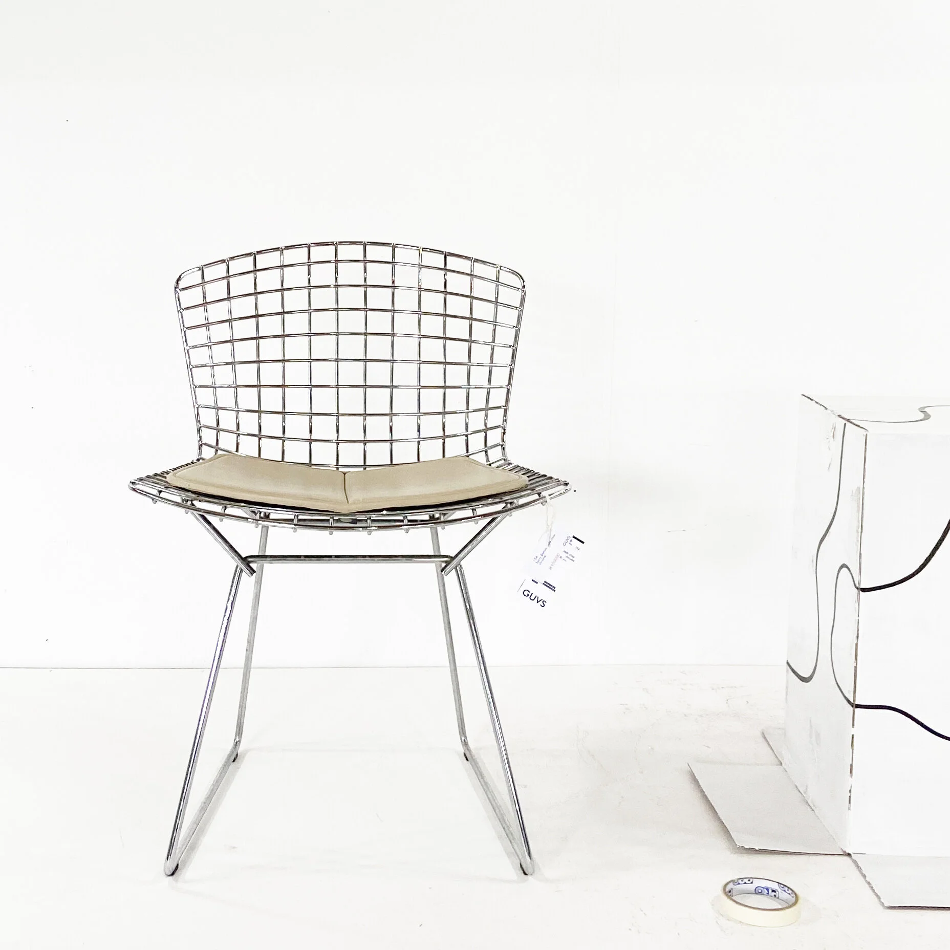 Chrome Knoll Harry Bertoia Wire Frame Side Chair — GUVS