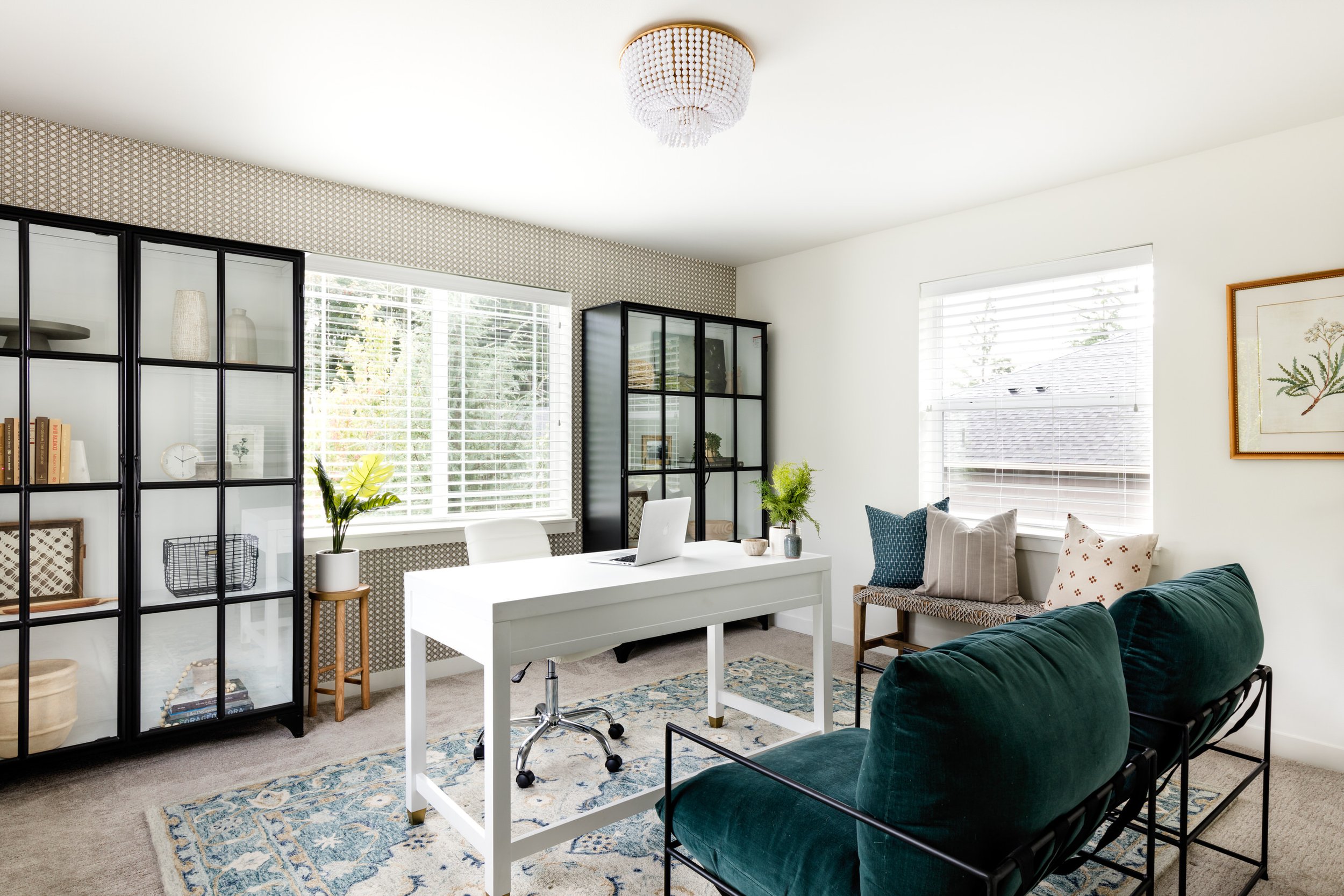 Home office in Lakemont designed by Kimberlee Marie Interiors