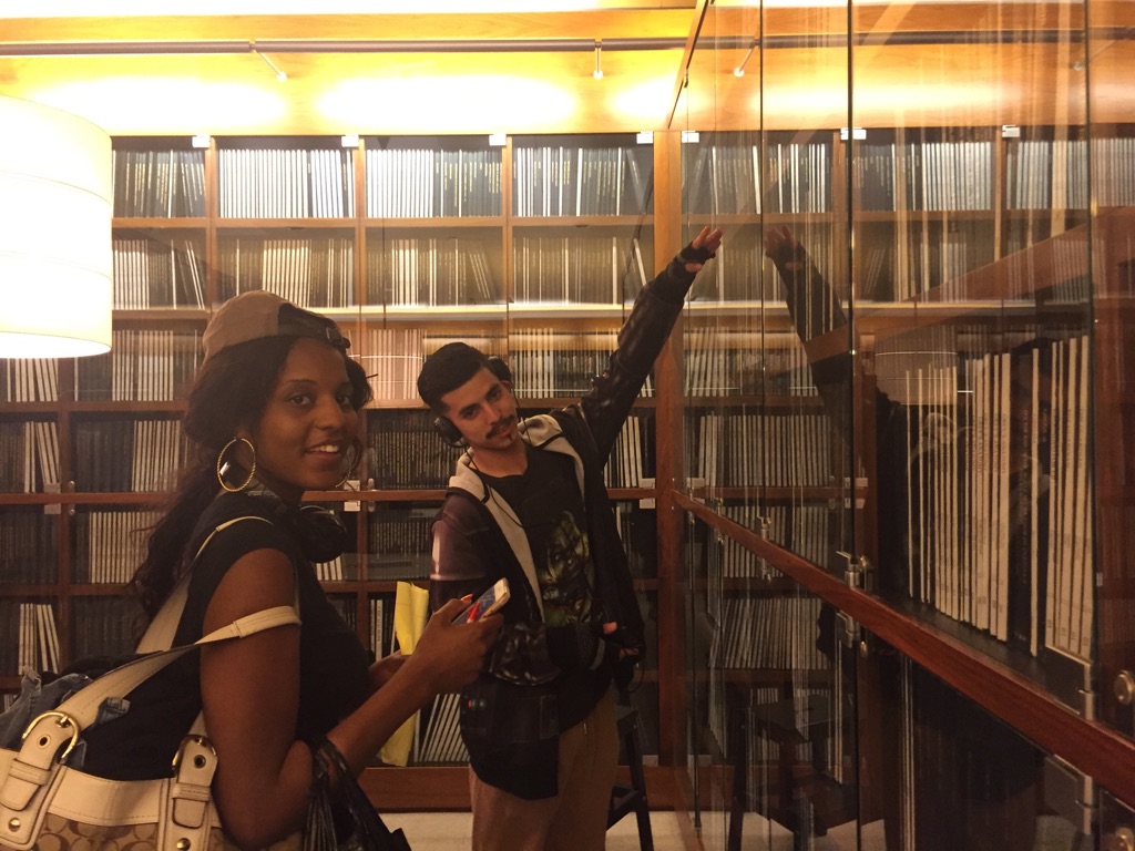 Students from InsideOUT Writers visiting the WGF Library in June 2017.