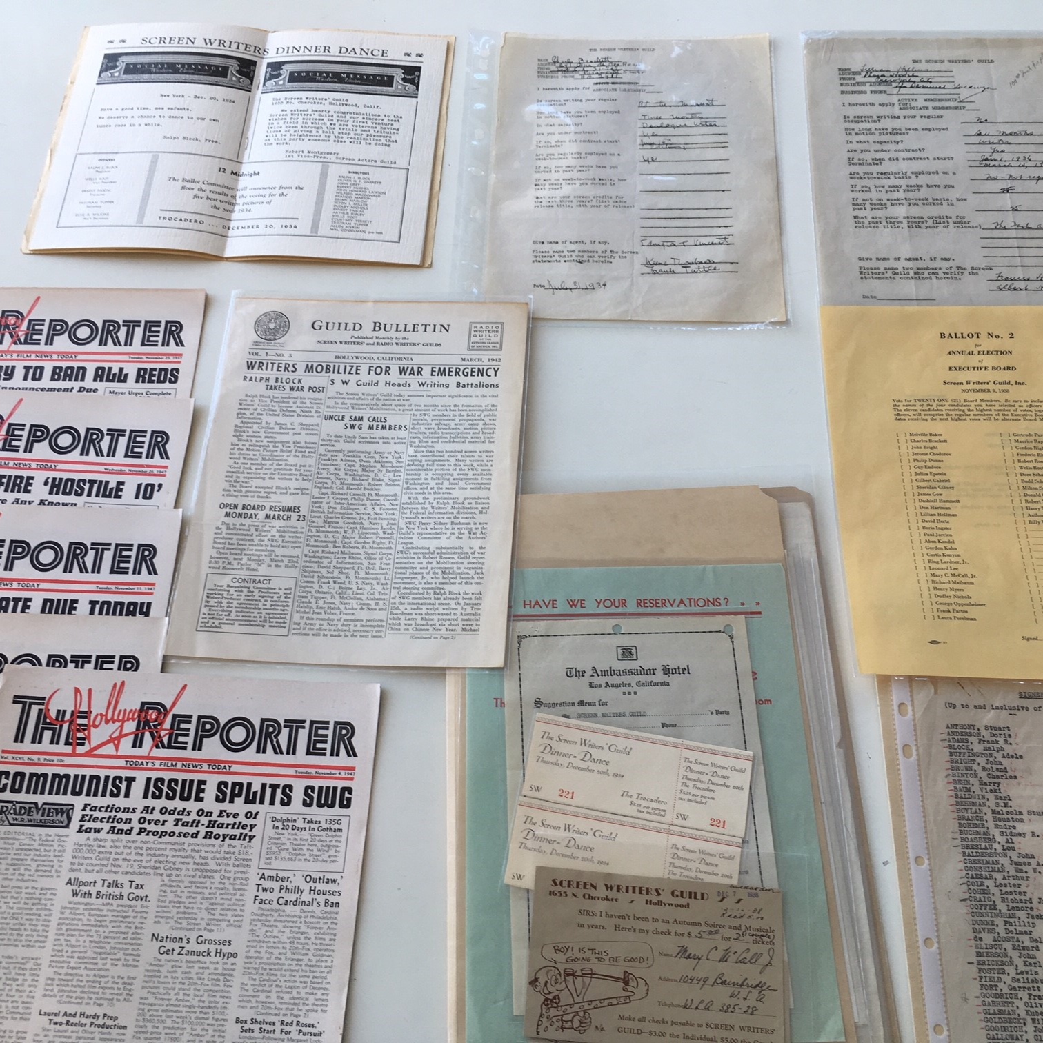 Various archival materials.