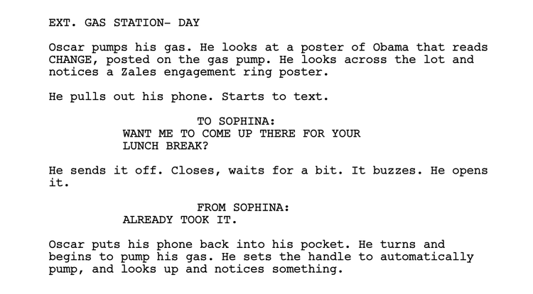 Script Dialogue On Computer Screen WRITING YOUR SCREENPLAY: WRITTEN TEXT ON SCREEN — The Writers Guild ...