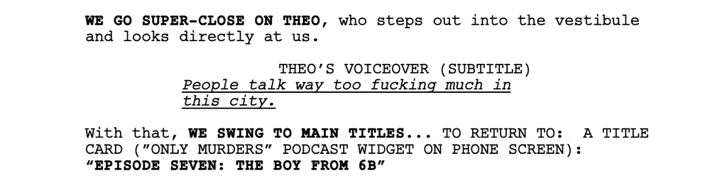 FORMATTING YOUR SPEC SCRIPT WHILE SOCIAL DISTANCING: A PRIMER, PART 18 ...