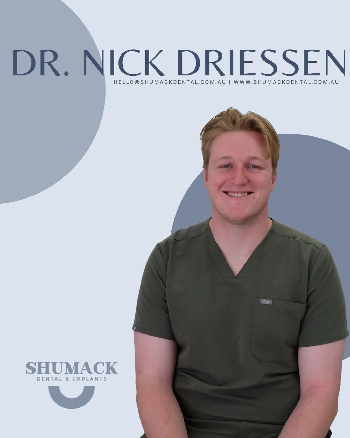 🦷 Meet Dr. Driessen, the latest dentist to join our team. Nick started with us back in October along with experience, skill and a passion for patient care. He has been a wonderful addition to our practice. 
Dr. Driessen is available Mondays, Tuesday
