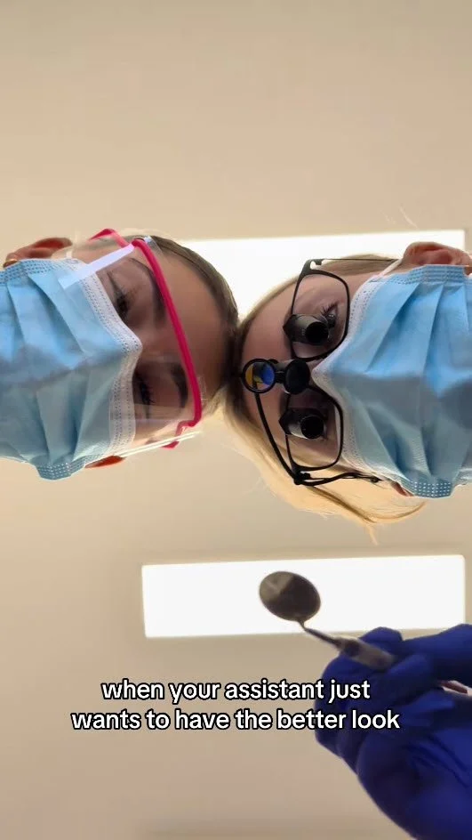 When a dental assistant want to have a better look 😂