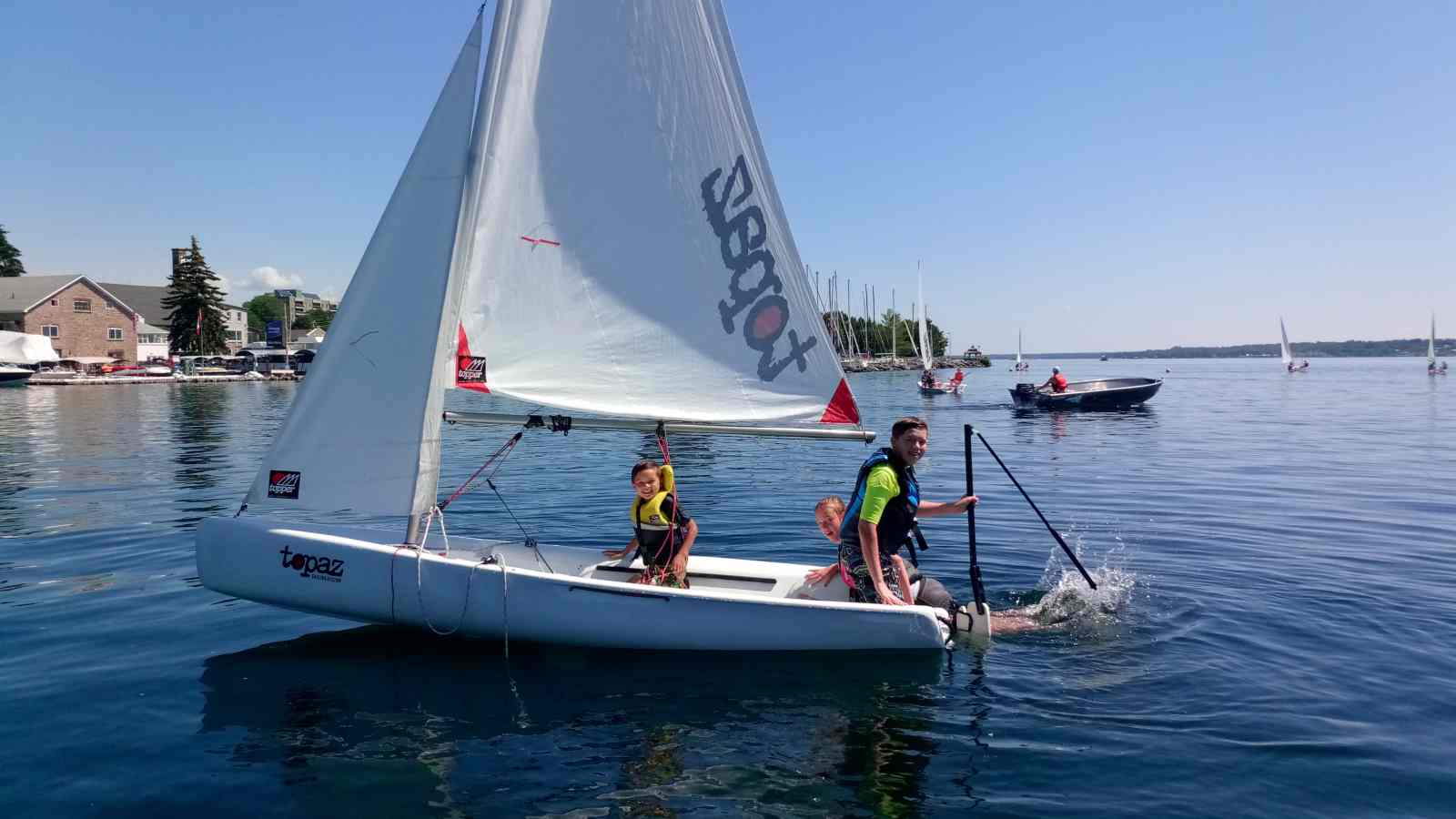 Brockville Yacht Club Sailing School goofing around skipper fun activity.jpg