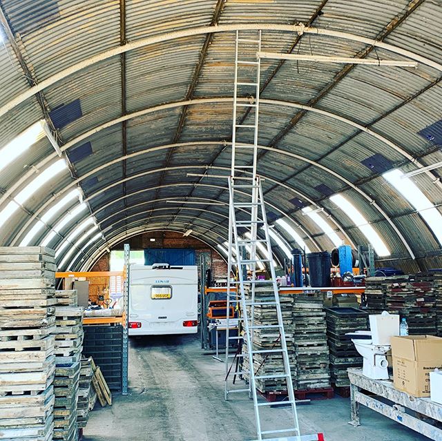Old RAF style hanger electrical re-fit was a bit interesting, makes a nice change from the 2973072 D O W N L I G H T S we&rsquo;ve had to fit recently!! #electrical #LEDlights #highbay