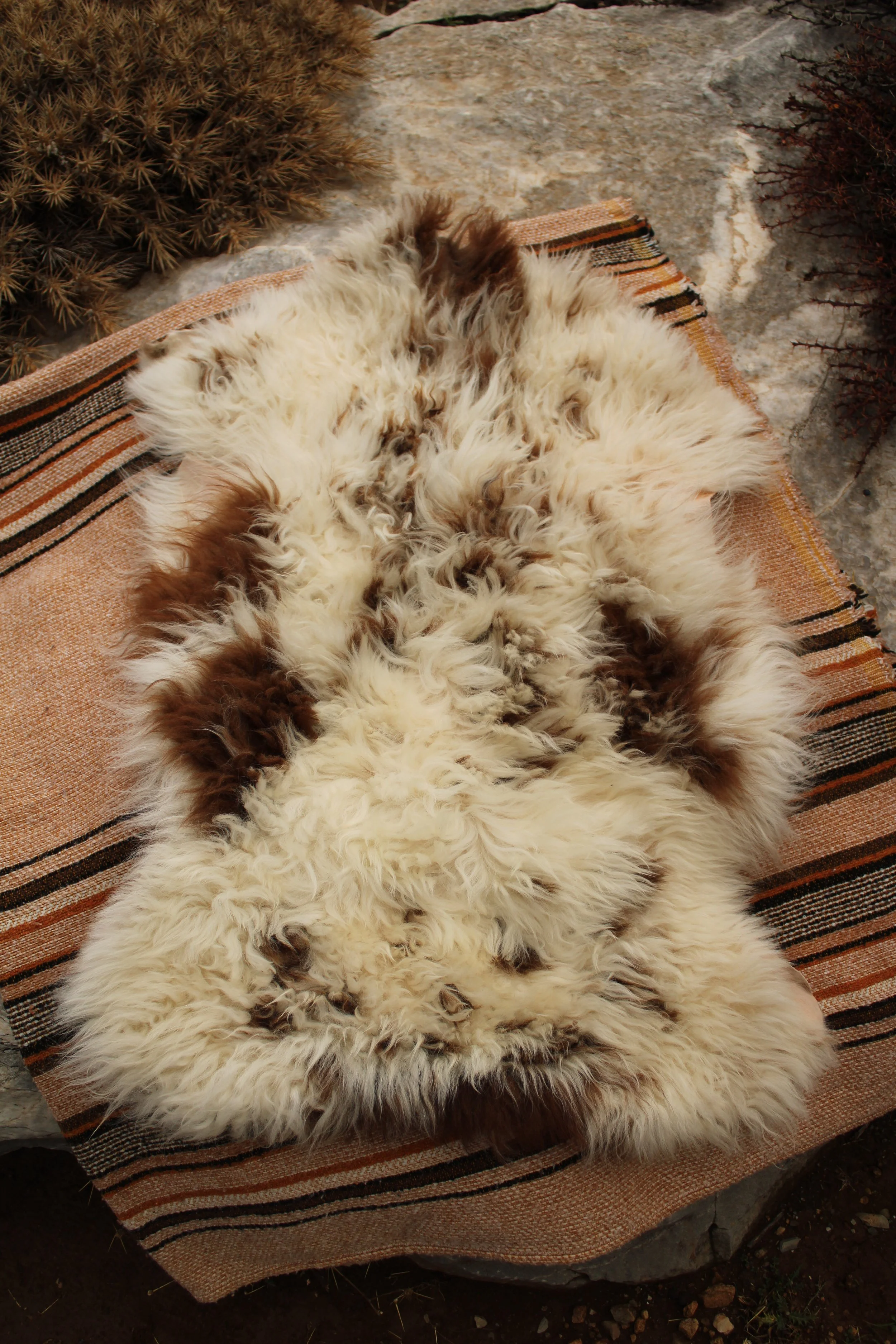White & Brown Lambskin