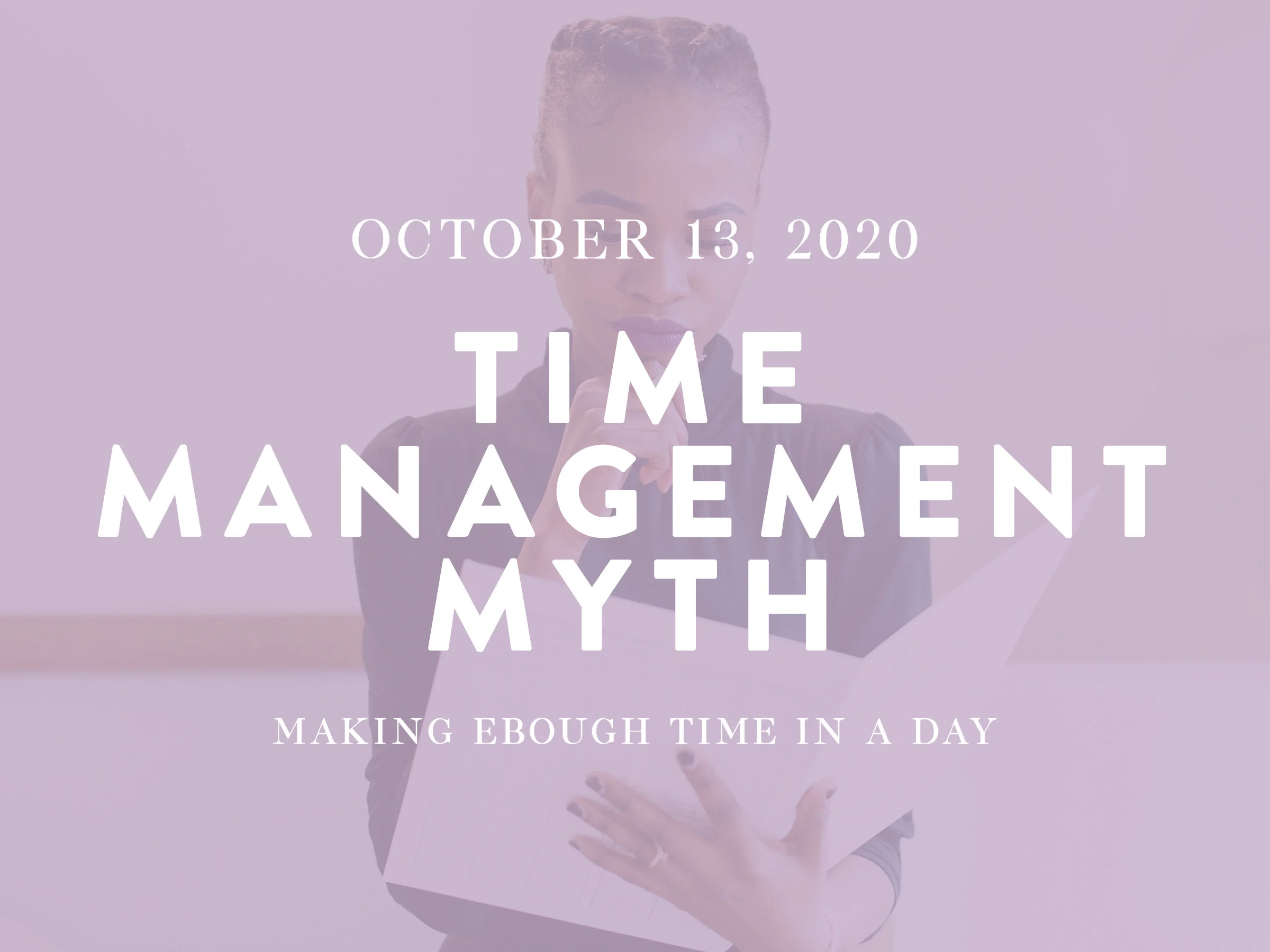 Time Management Myth