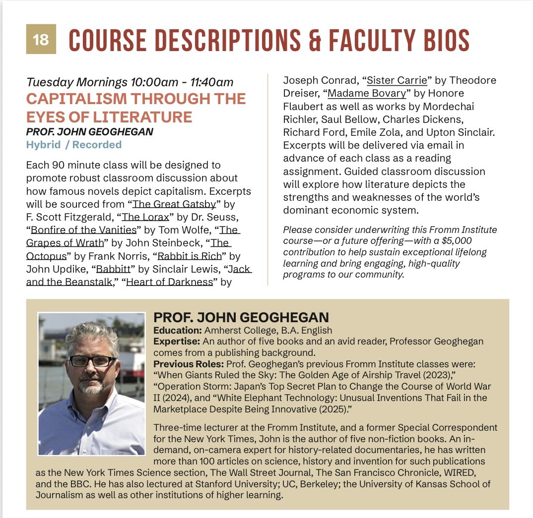 ADULT EDUCATION: Capitalism Thru the Eyes of Literature