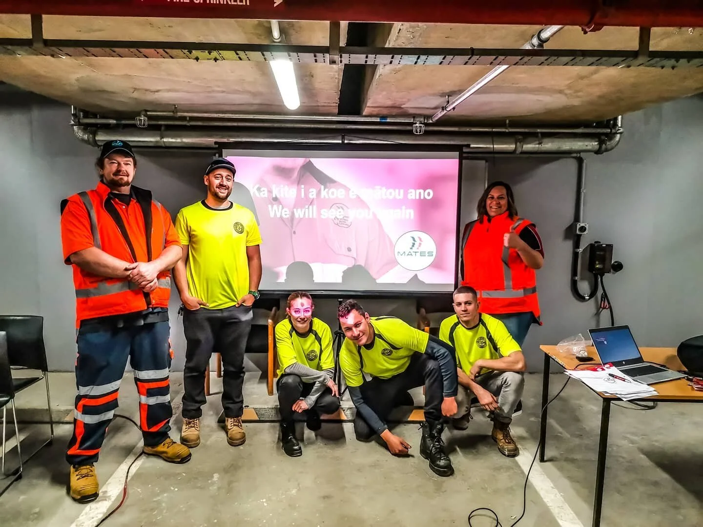 Big shout out to the crew from Mates in construction here at The International this morning with Dominion constructors, just want to say thanks to Erin &amp; Raman for sharing their experiences and knowledge surrounding mental health awareness within