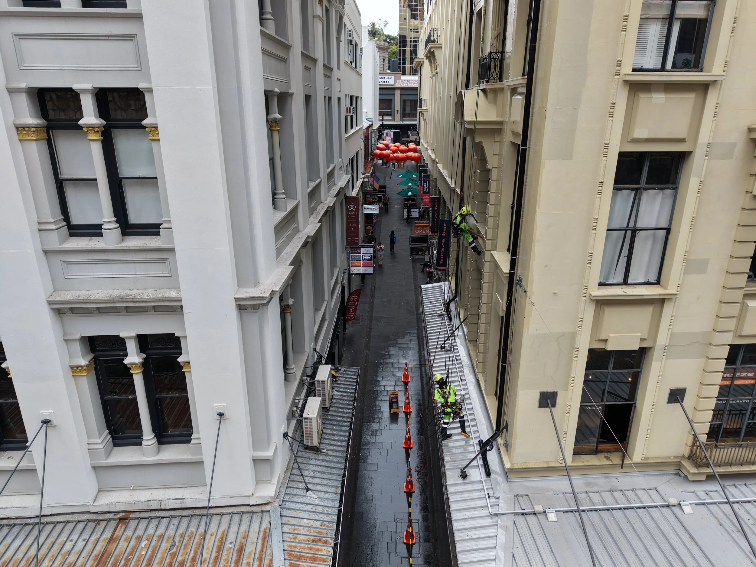 Rope Access Building Wash and Window Cleaning at Soho Apartments Auckland CBD