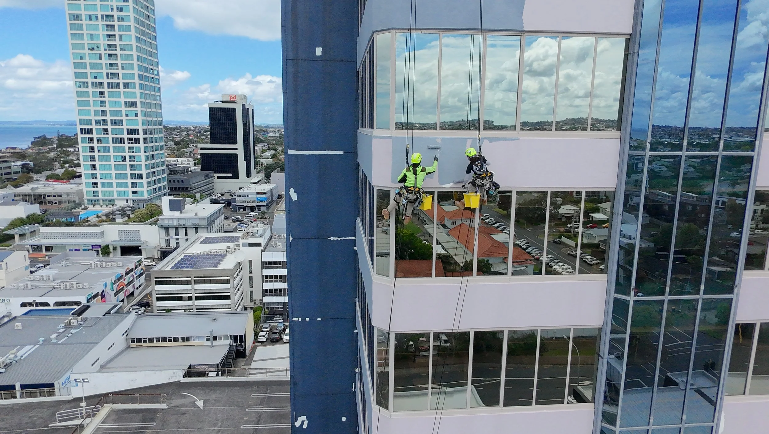 Industrial Rope Access Technicians Working in Auckland | MB Property Services New Zealand