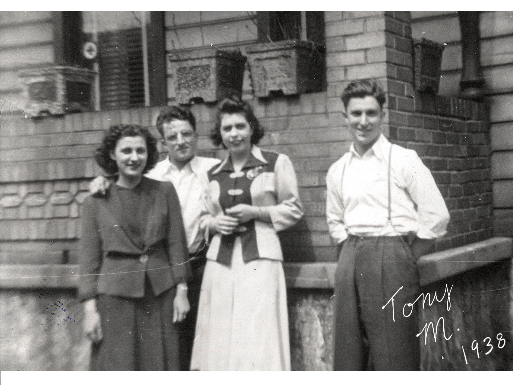 Tony (right), Joe and neighborhood friends (left) circa 1938