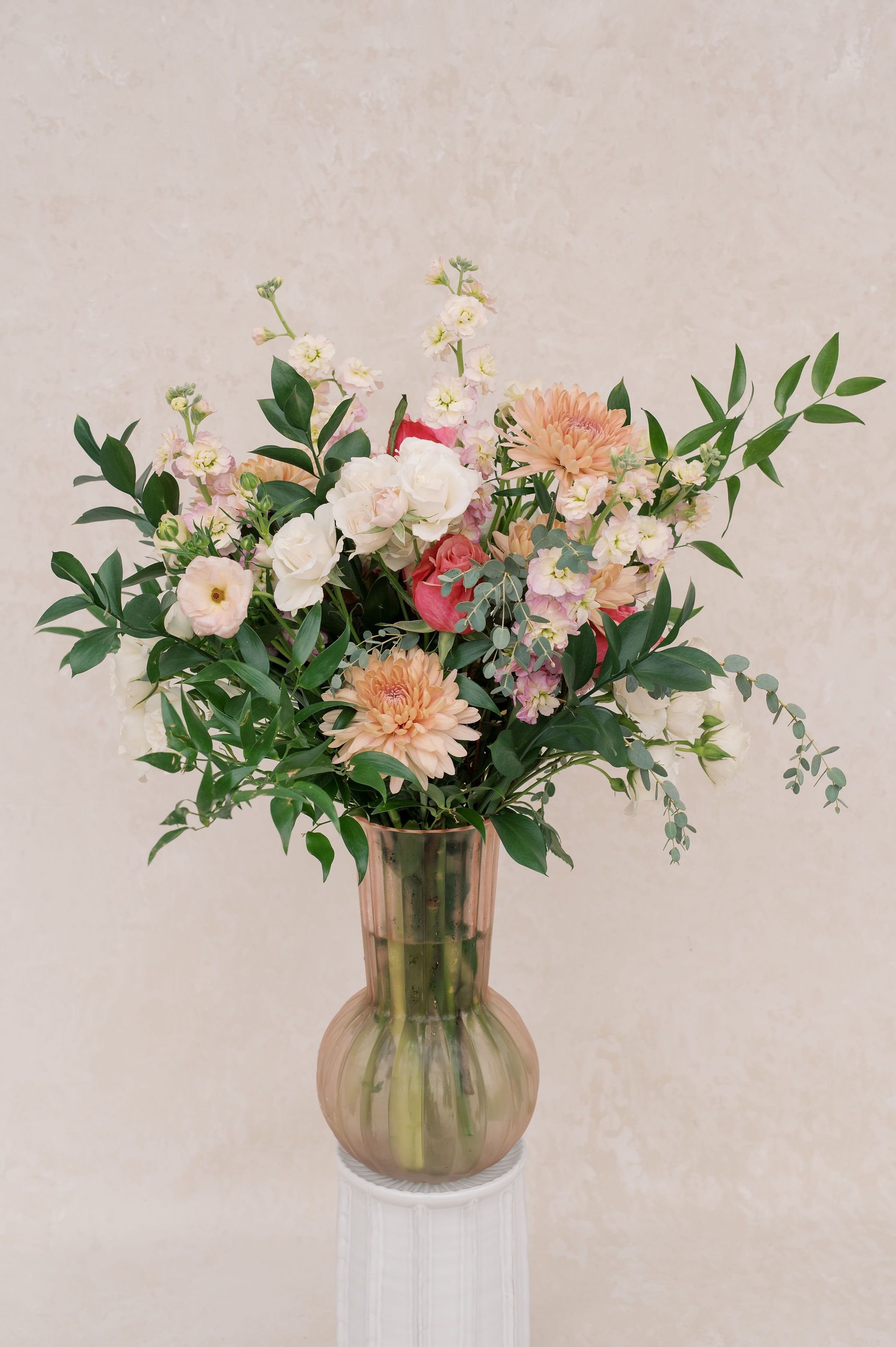 Large Pink Glass Arrangement