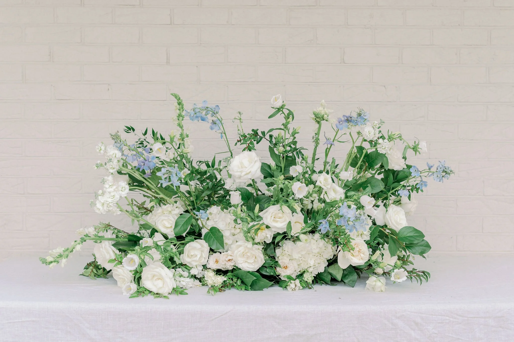 Floral Meadow - A La Carte - Green, White and Light Blue