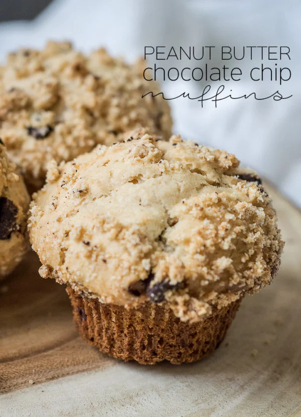 Peanut Butter Chocolate Chip Muffins | Follow the Ruels