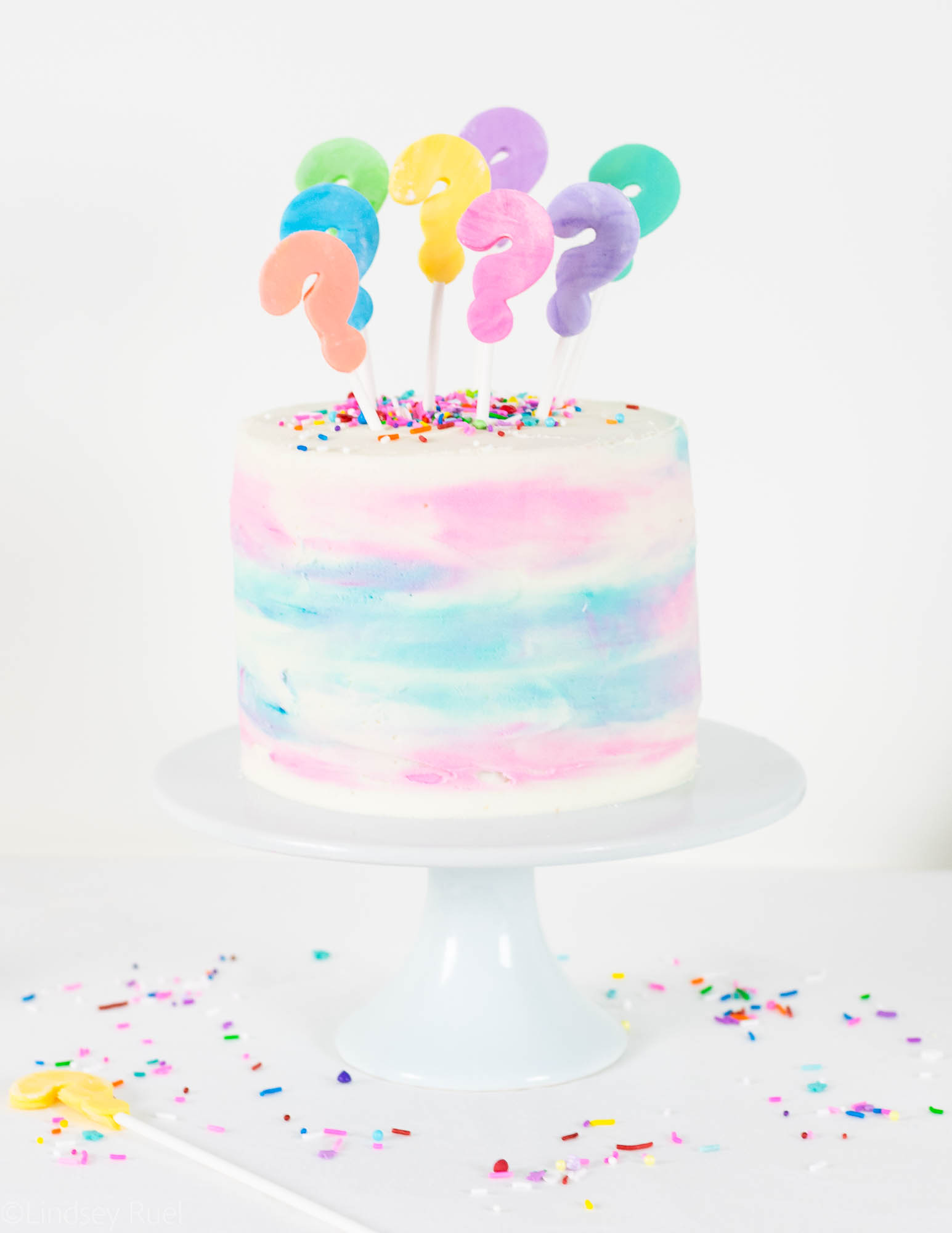 Gender Reveal Drip Cake