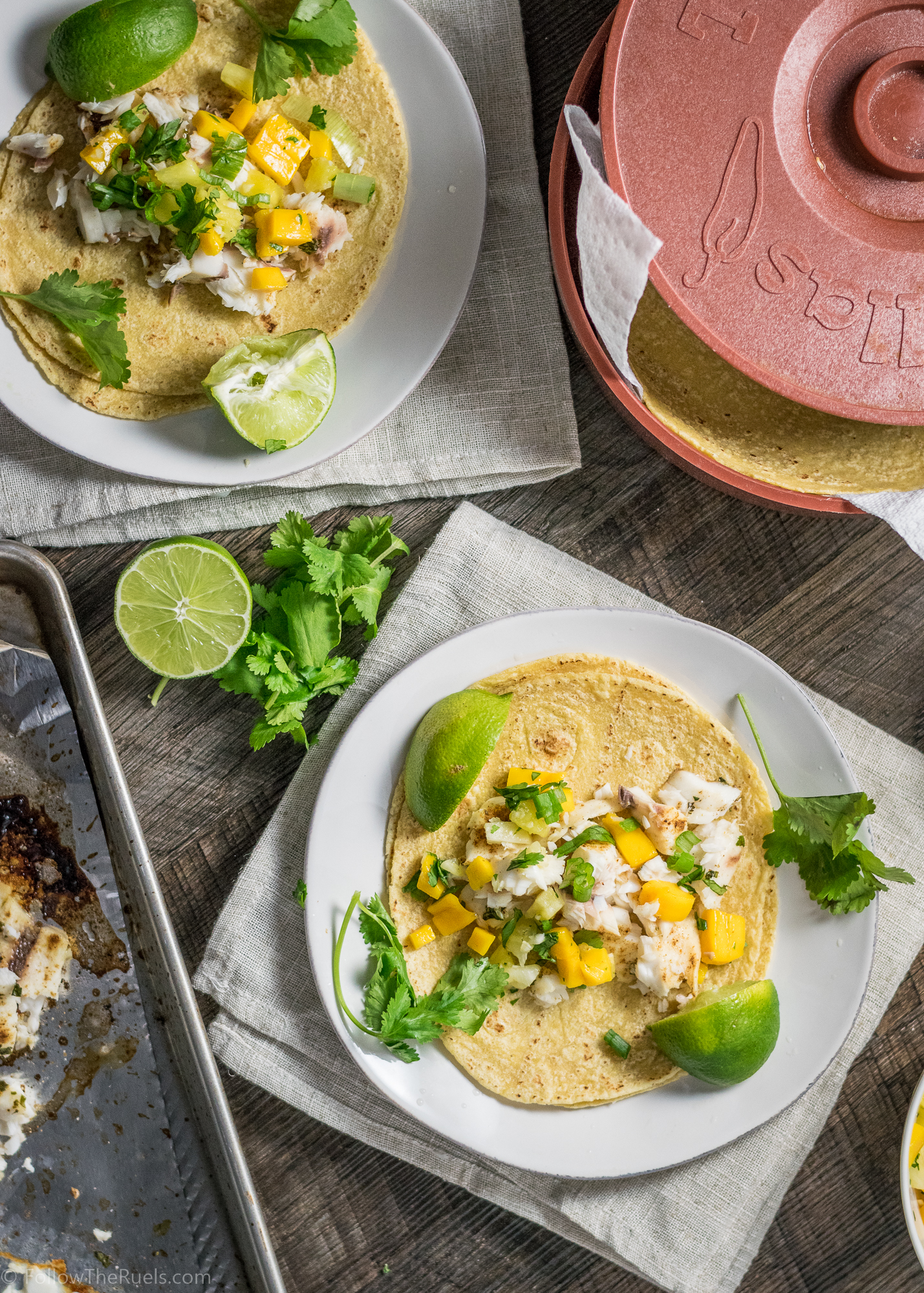 Cilantro Lime Fish Tacos — Honey Blonde