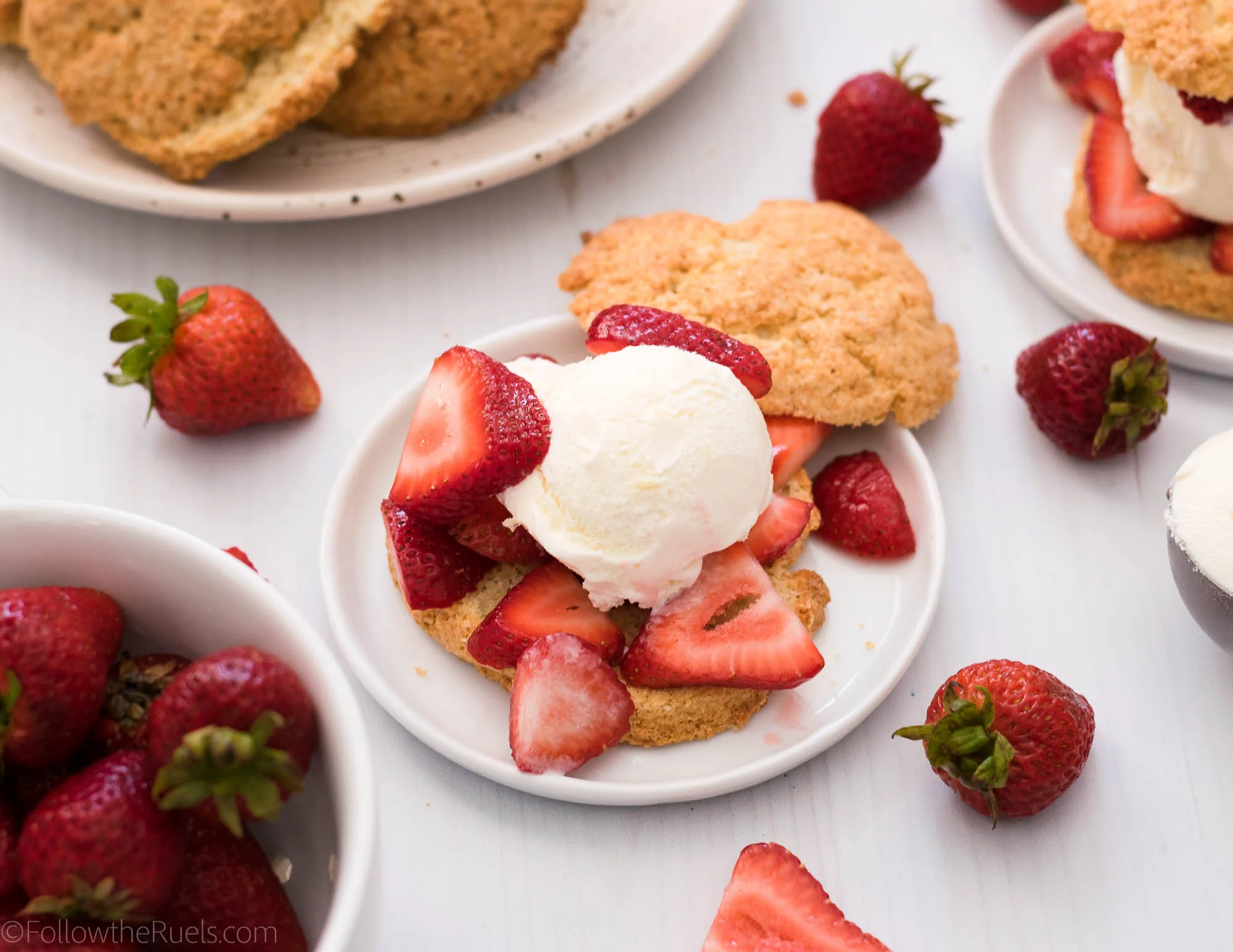 Strawberry Shortcake Ice Cream Sandwiches
