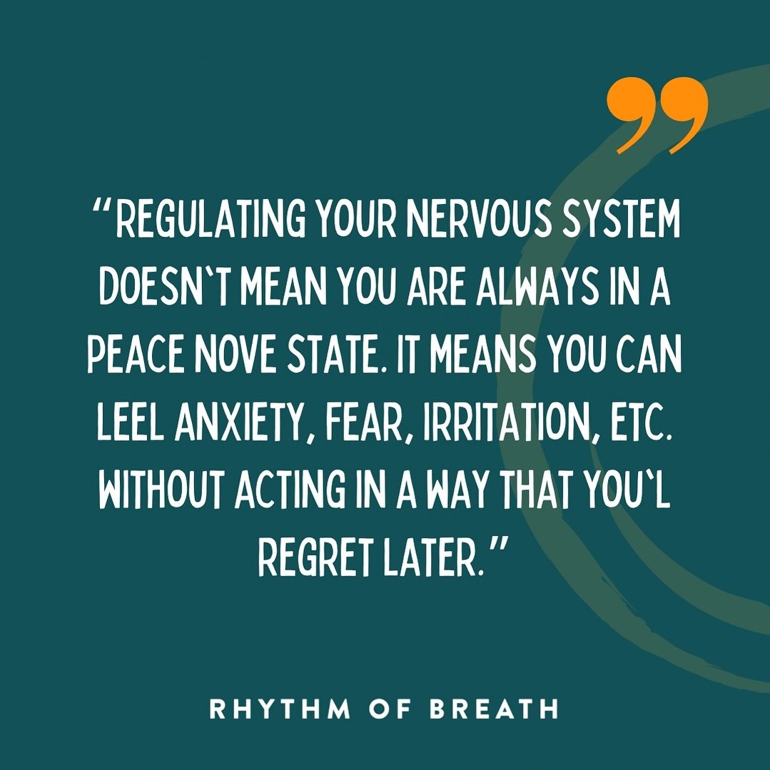 Regulating your nervous system using daily breath techniques is not aiming to get rid of what you are experiencing 🧡

It is to take the edge off and create a gap so we can see the experience with more clarity. Allowing us to make decisions for our h