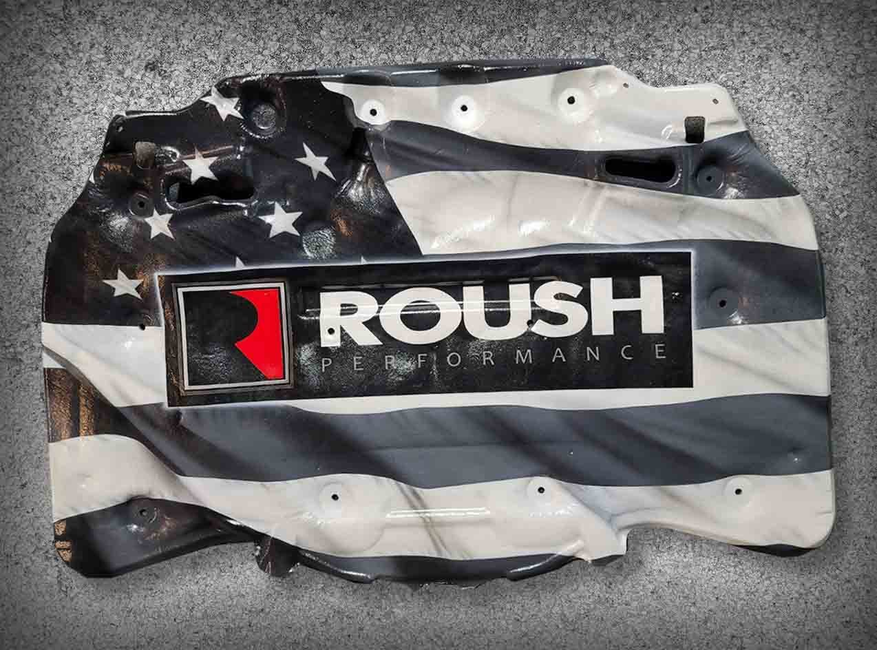American flag Roush hood liner.jpg