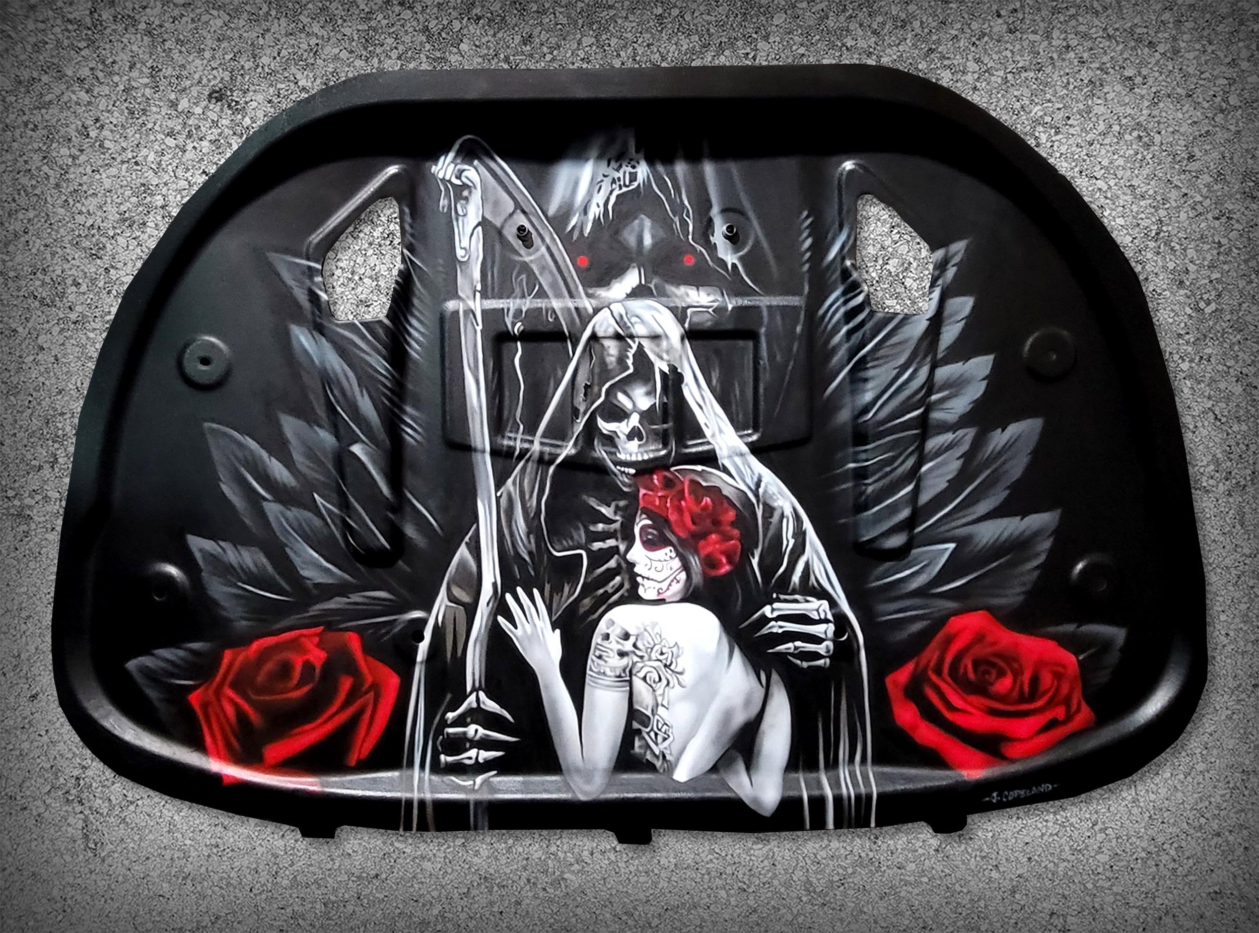Camaro SS airbrush grim reaper hood liner.jpg