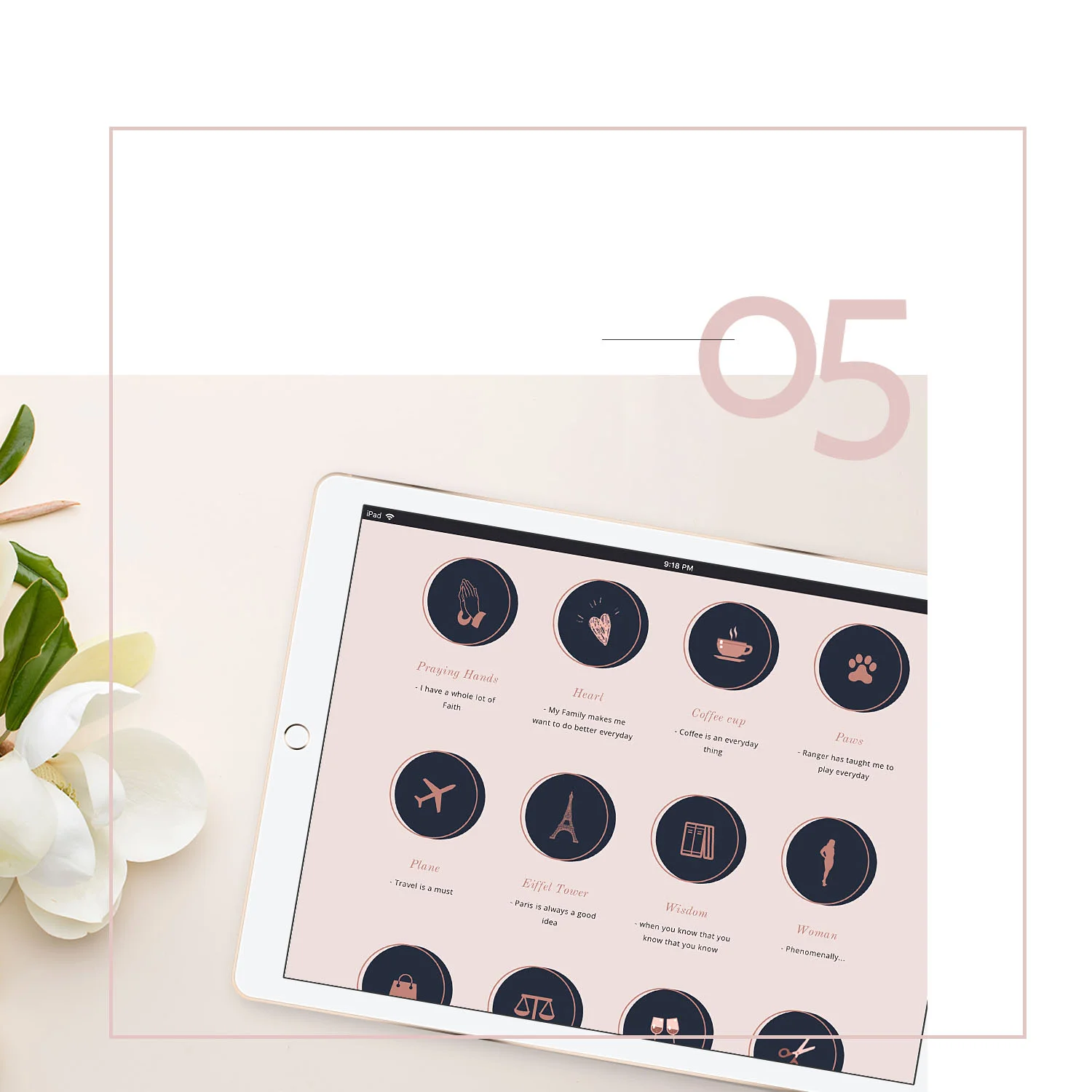 Custom graphics and integration of your brand elements