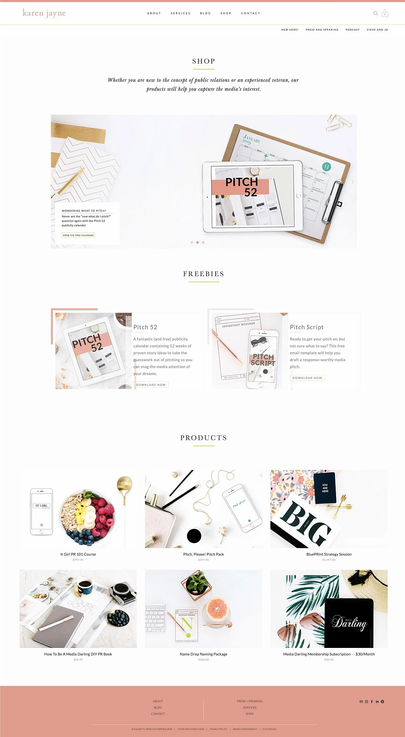 KJ Blattenbauer Shop page | Clean and minimal Squarespace web design by Jodi Neufeld Design #squarespace #webdesign