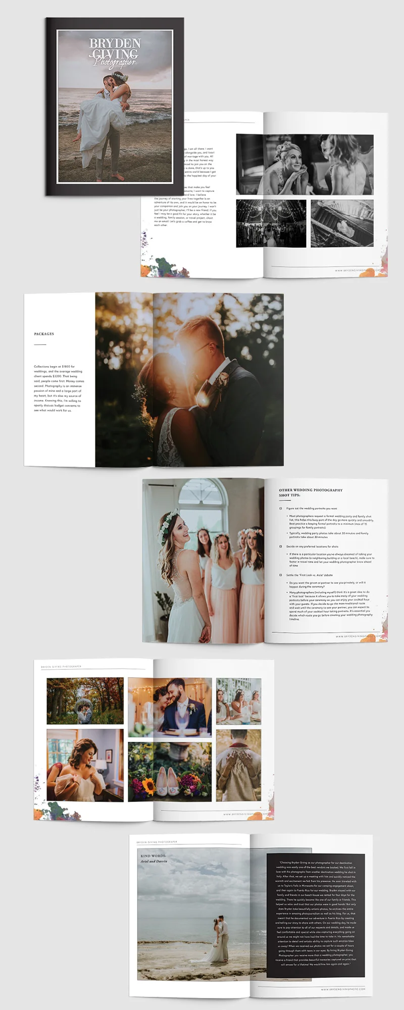 Wedding magazine design for a photographer | Jodi Neufeld Design
