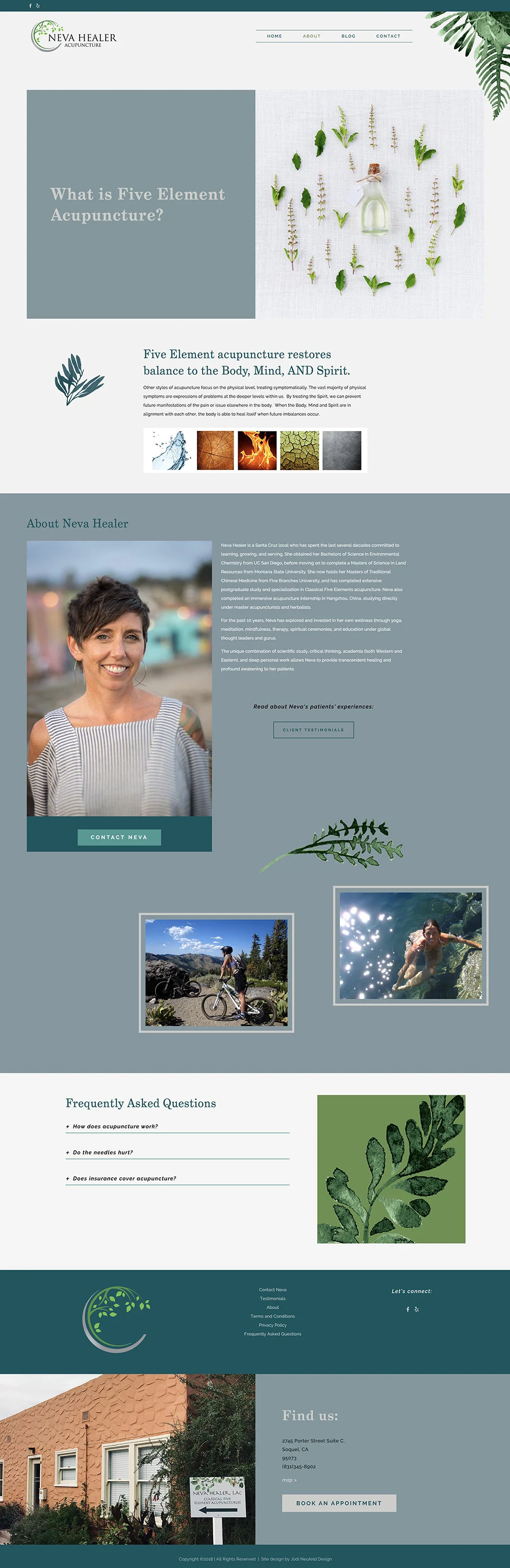 Sugar Coats contact page | website design by Jodi Neufeld Design