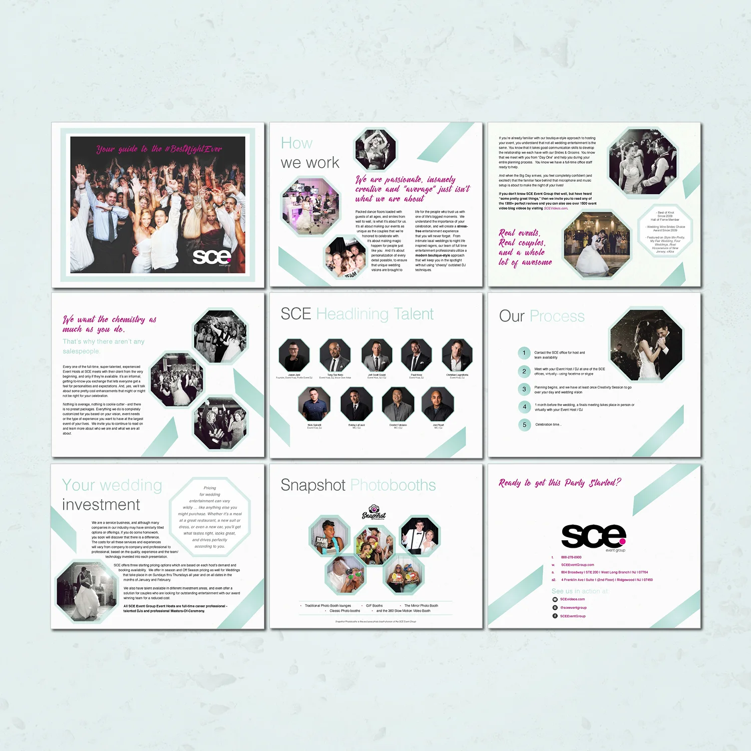 SCE event group marketing brochure | design by Jodi Neufeld Design