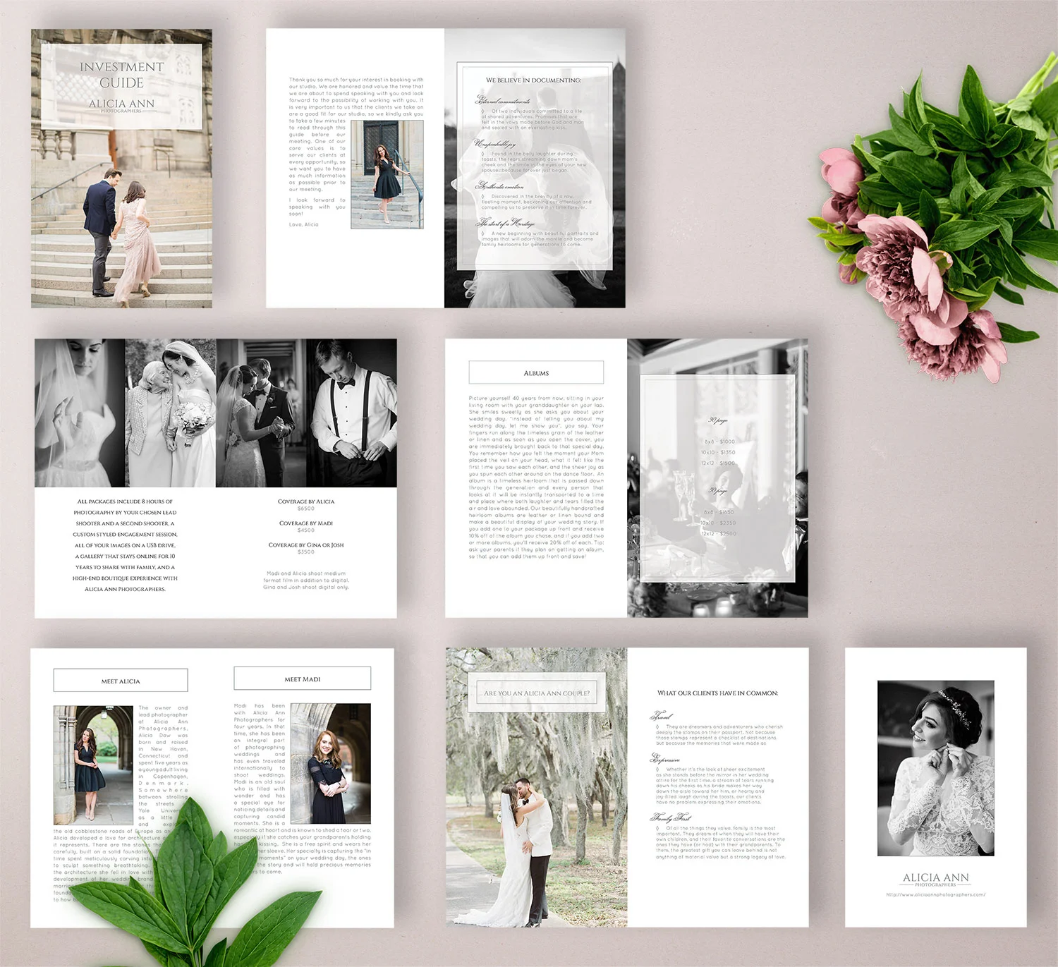 Investment Guide layout for a Photographer | Pricing Guide | Jodi Neufeld Design