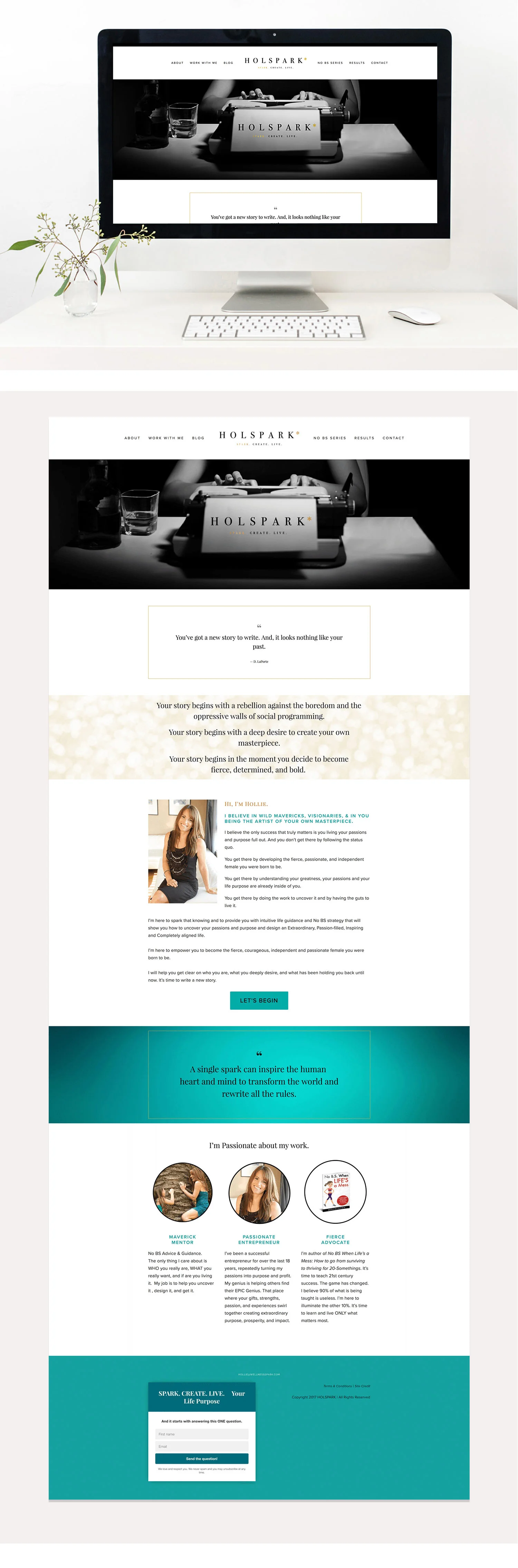 HOLSPARK web design | Squarespace web design | Jodi Neufeld Design