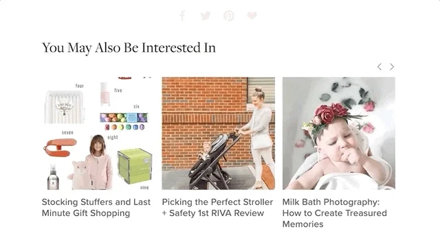 Example of automatic related posts in Squarespace