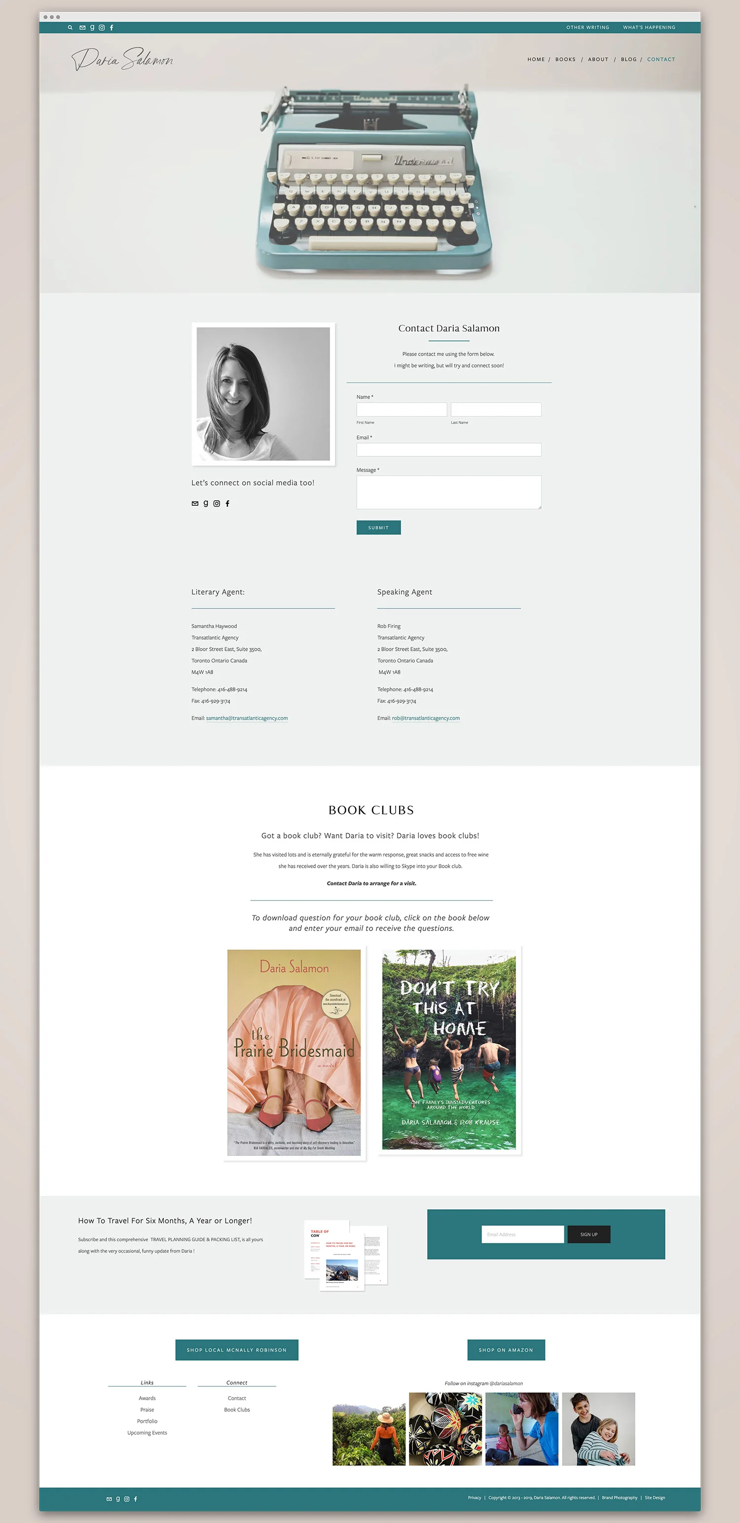 About page for a freelance writer | website design by Jodi Neufeld Design