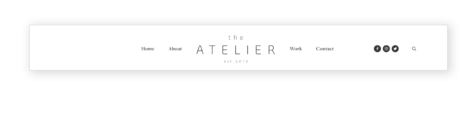 Centered logo with navigation on either side - Brine template header setup.png