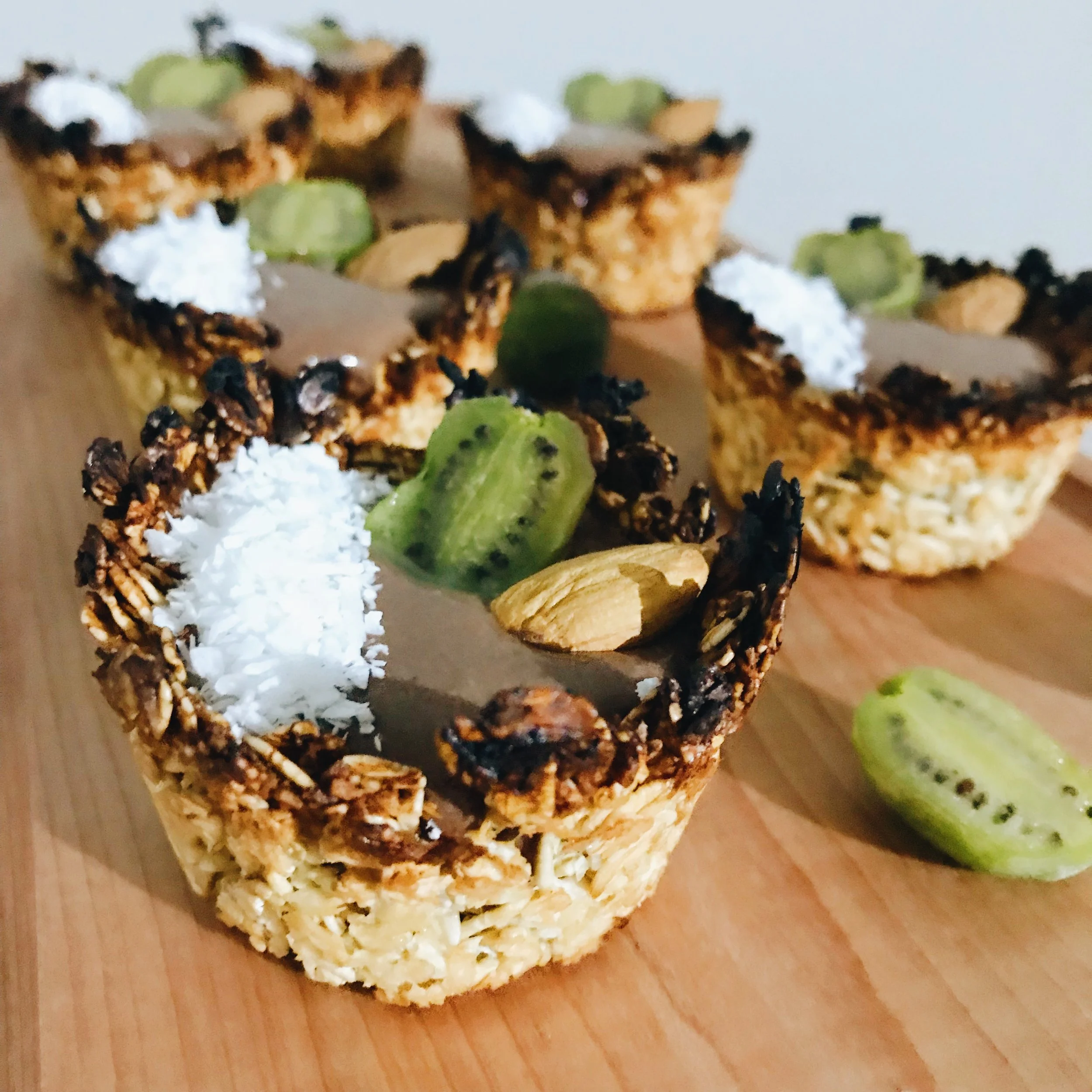 Tacitas Avena y Mini Kiwis