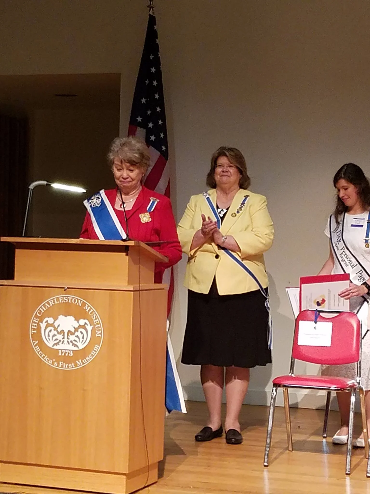 Presenting Mrs. Dillon with her Female Patriot documentation.jpg