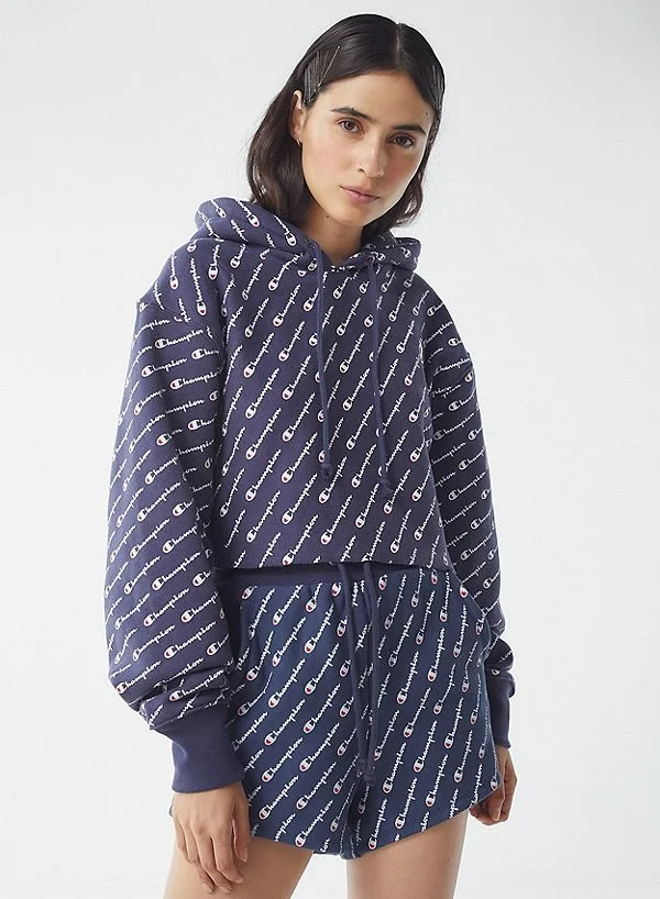 Champion Reverse Weave All Over Print Hoodie Sweatshirt