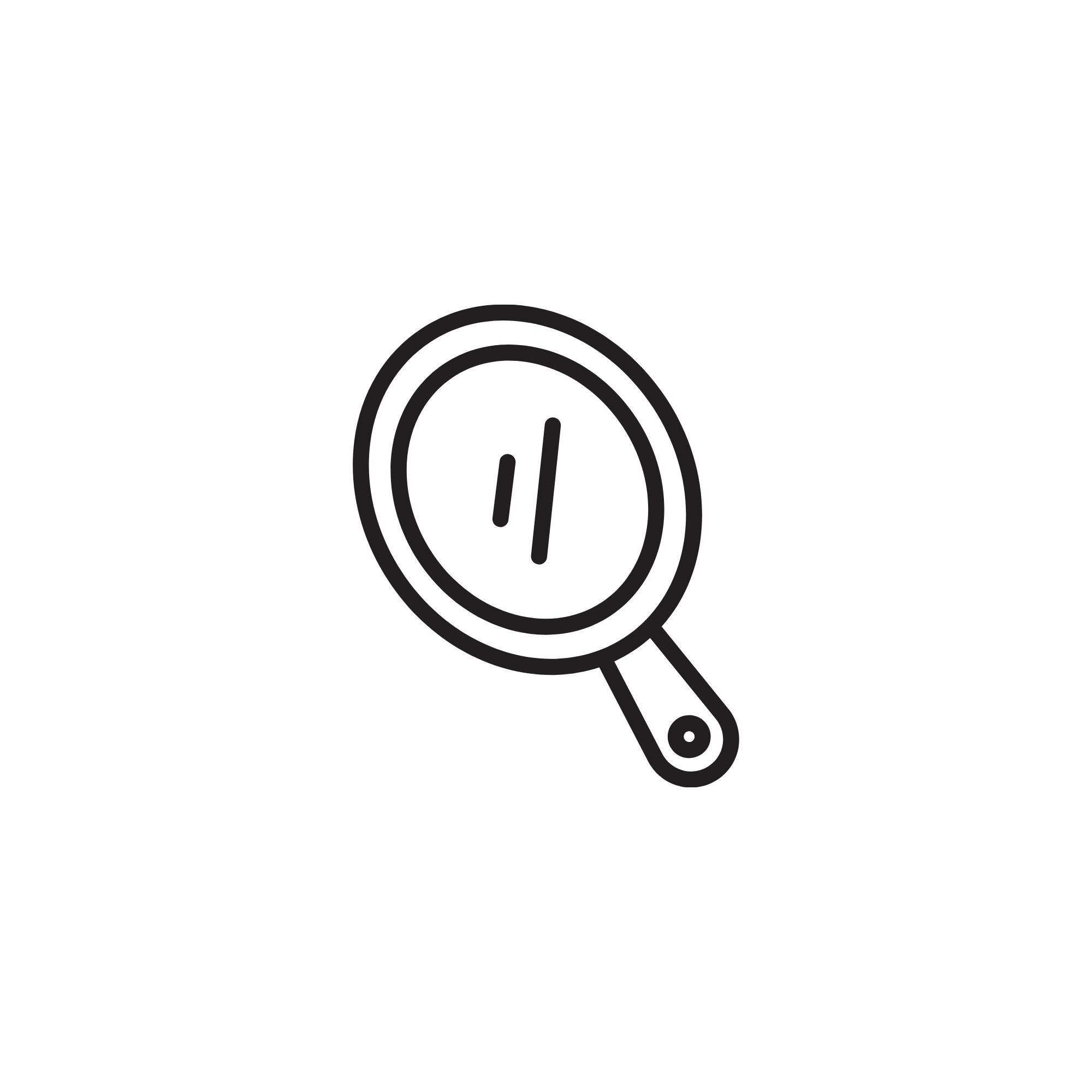 An icon of a mirror, symbolizing self-reflection.