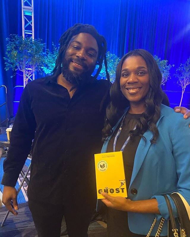 @jasonreynolds83 with Happen Makers CEO @mesonly1. He&rsquo;s a #HappenMaker inspiring our nation&rsquo;s youth. What a great opening for CPB&rsquo;s Public Media Thought Leader Forum! #PubMediaEducates