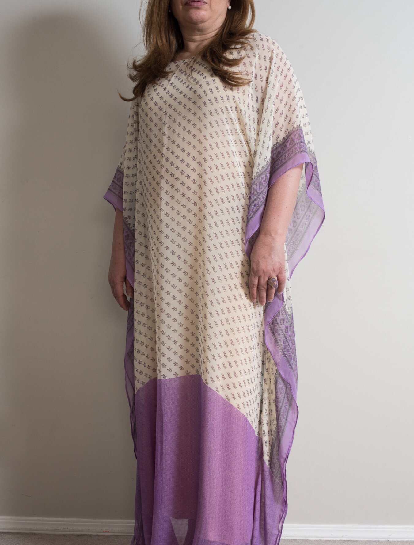 Purple georgette caftan