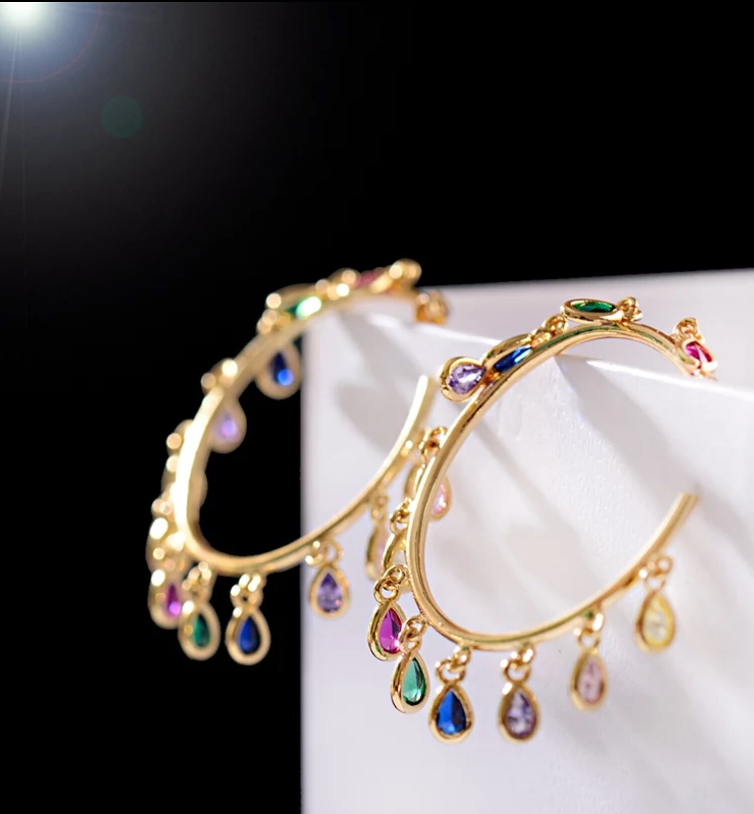 Multi Colored Statement Hoops