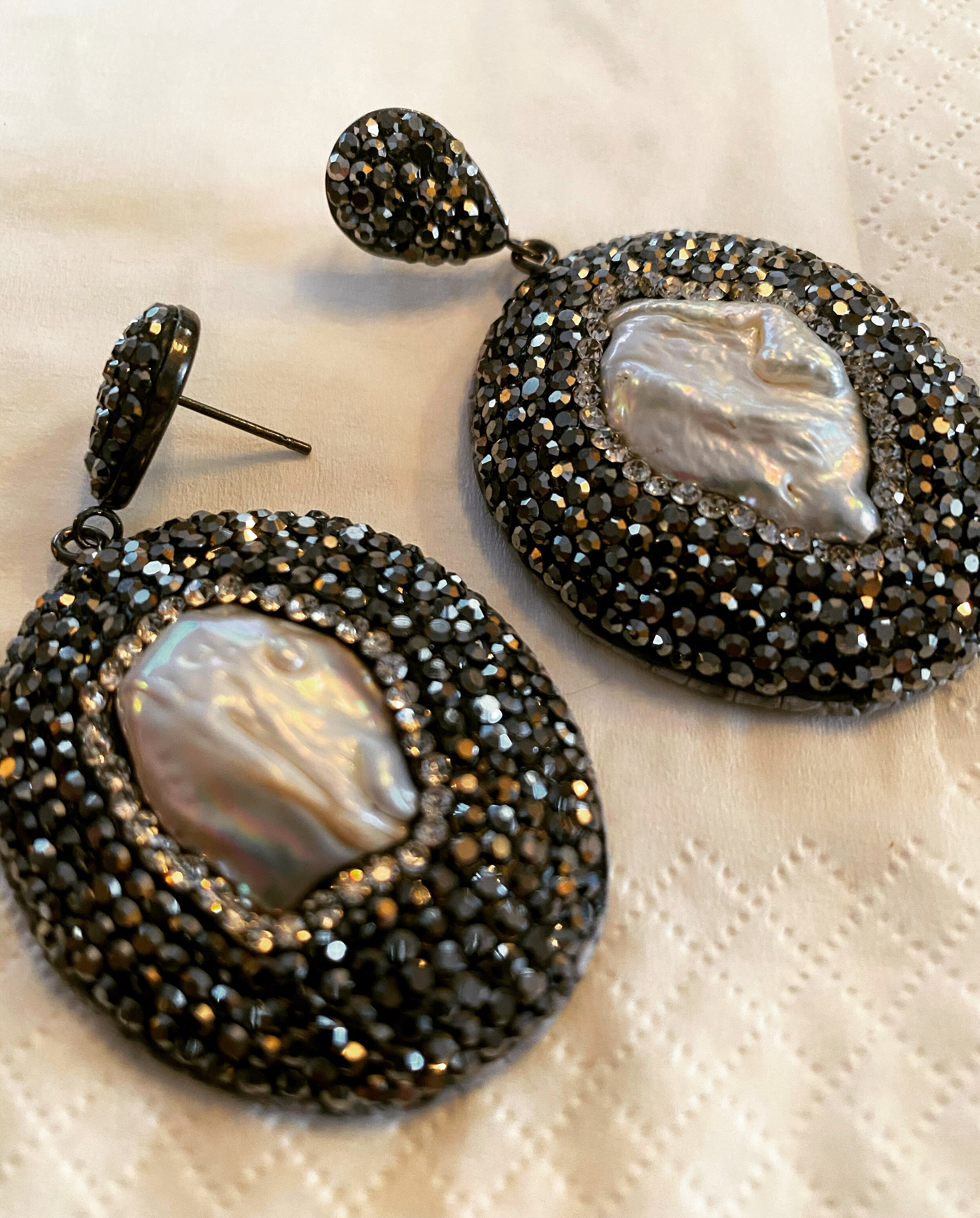 Big Drop Pearl Earrings