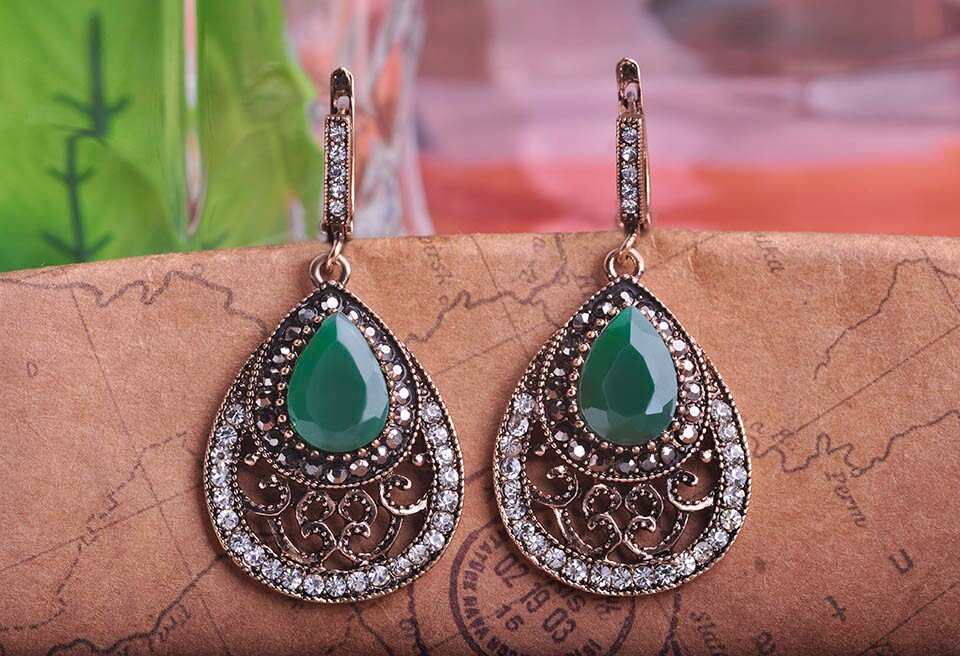 Antique Green Earrings