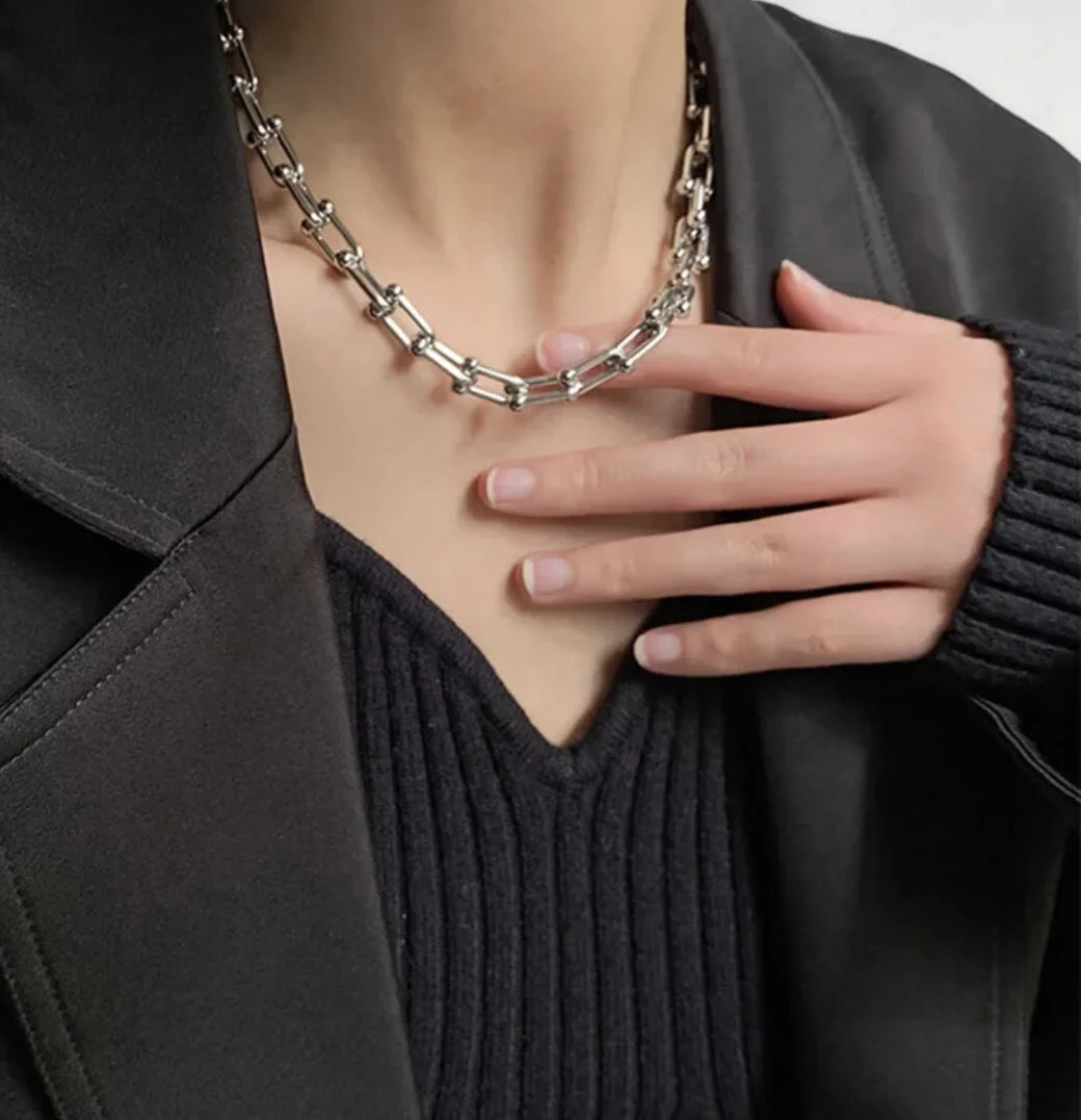 Chain Link Gold Choker Necklace