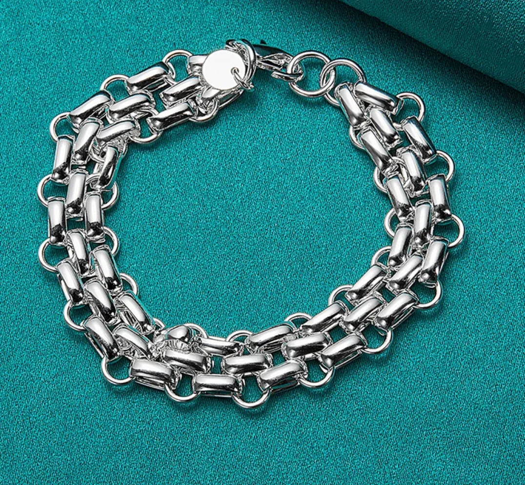 Silver Thick Chain Bracelet